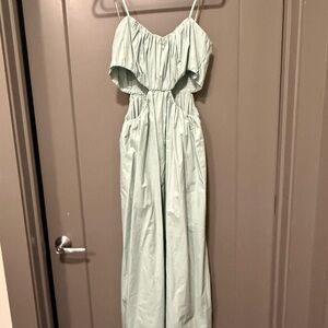 Abercrombie Light Green Cut Out Strap Dress